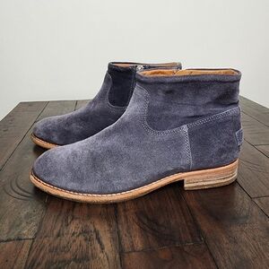 Shabbies Amsterdam Women's Gray Leather Suede Ankle Booties Sz38 Workwear Casual